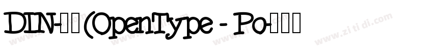 DIN-粗体(OpenType - Po字体转换